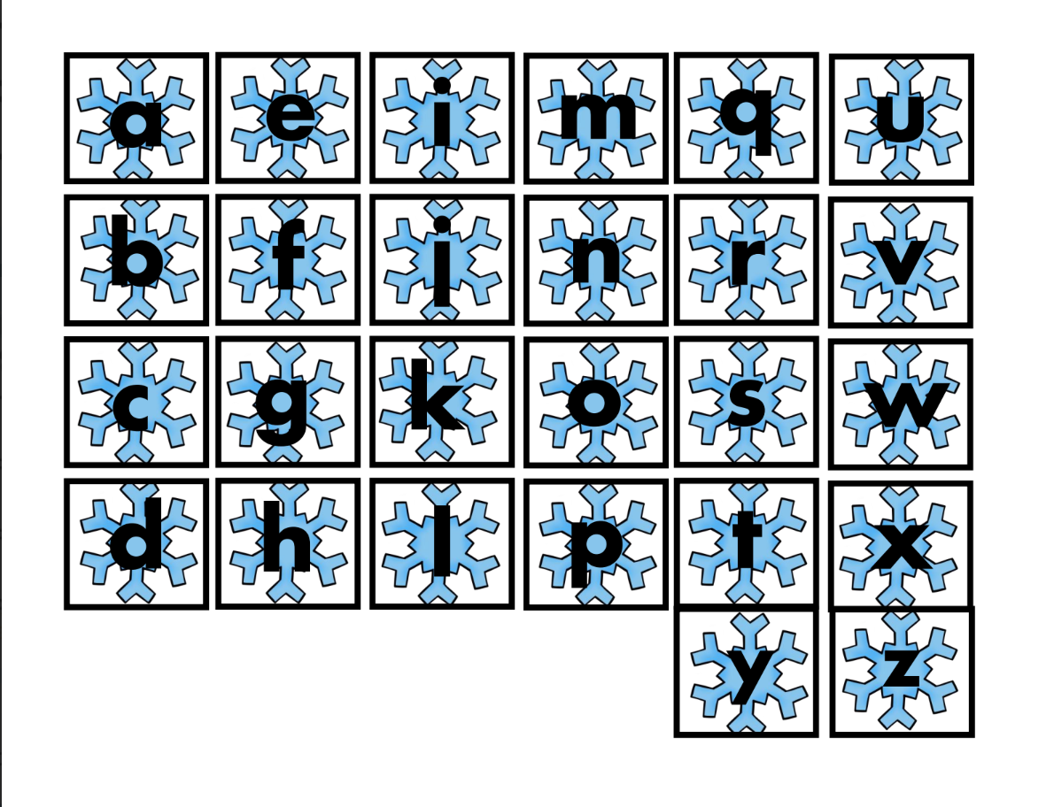 Winter Beginning Sounds Match