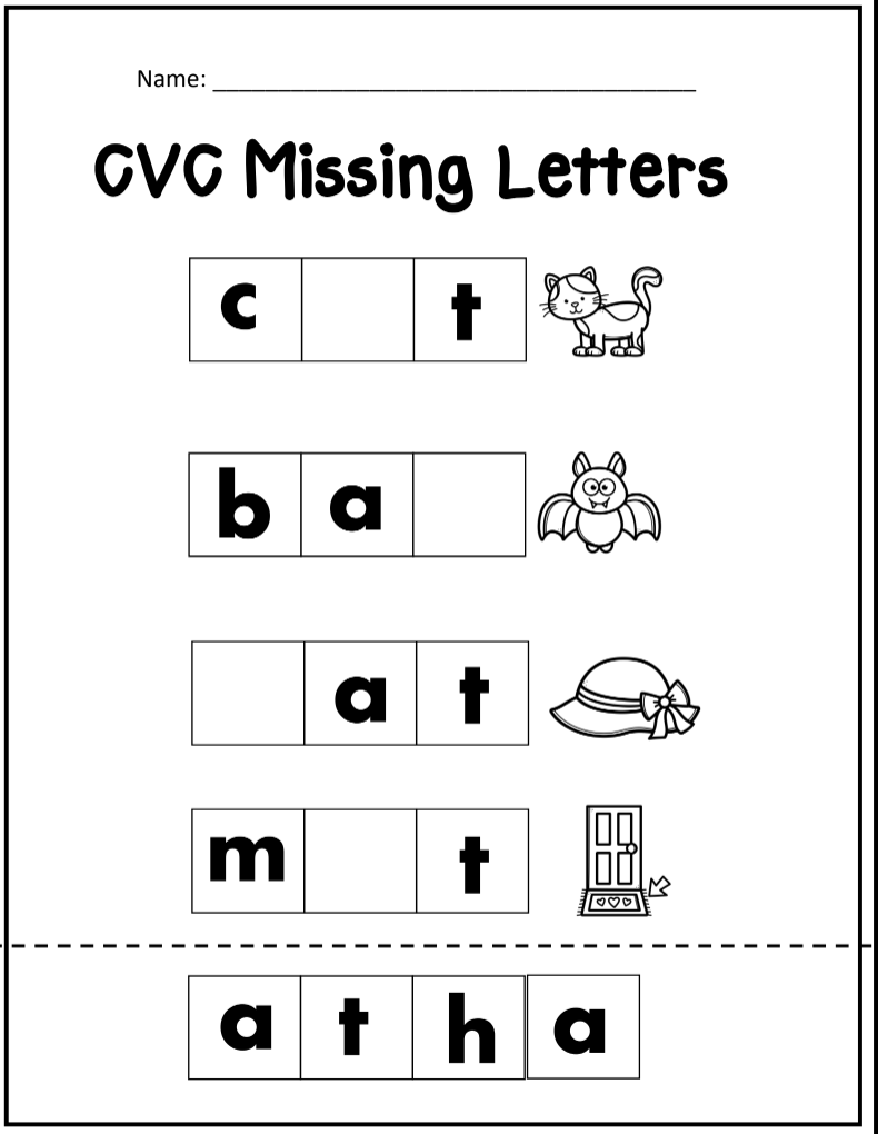 CVC Missing Letters