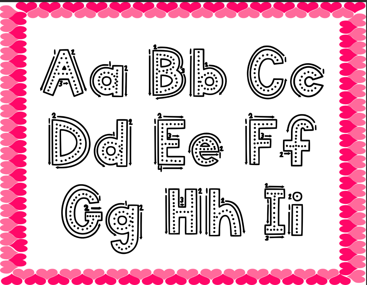 Valentine's Day Number & Alphabet Tracing