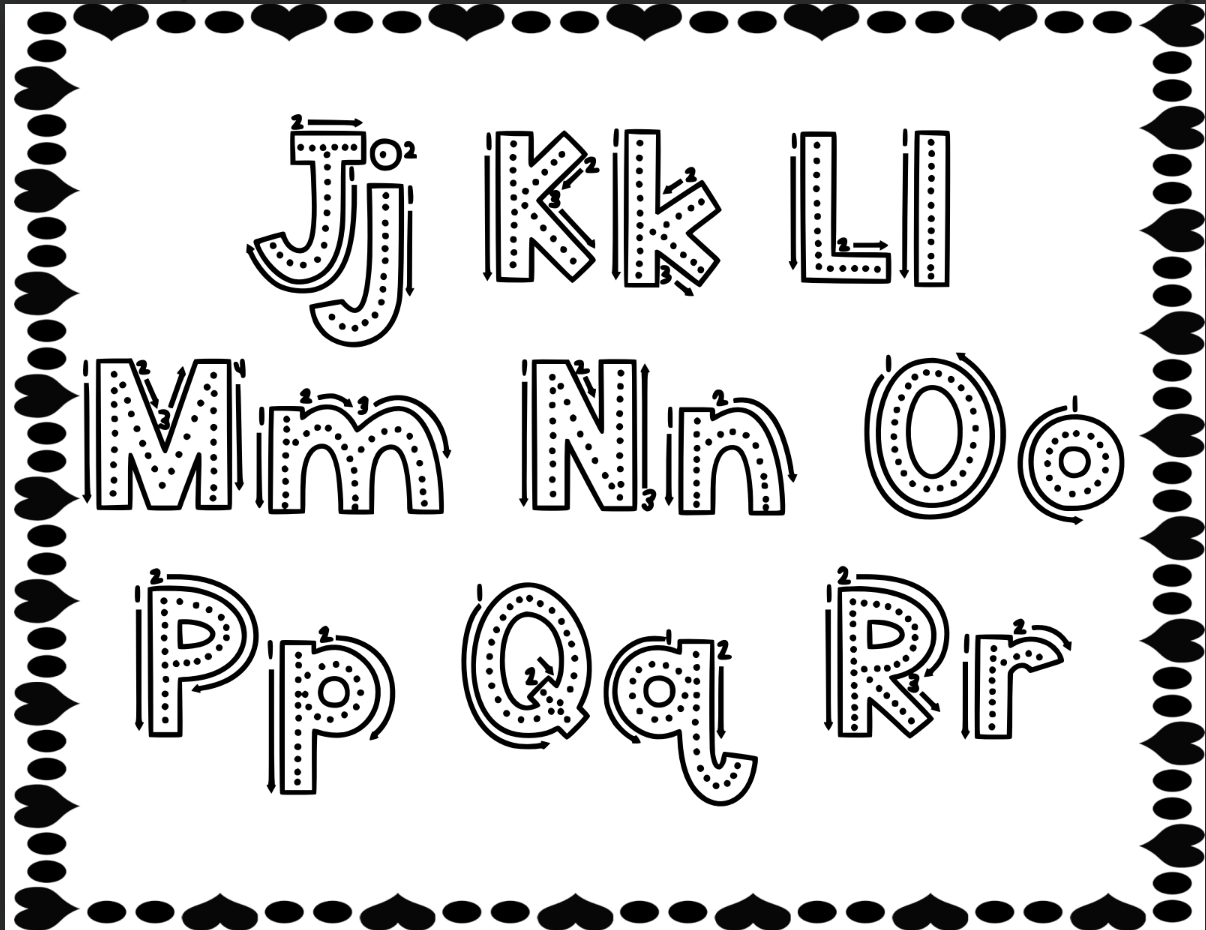 Valentine's Day Number & Alphabet Tracing