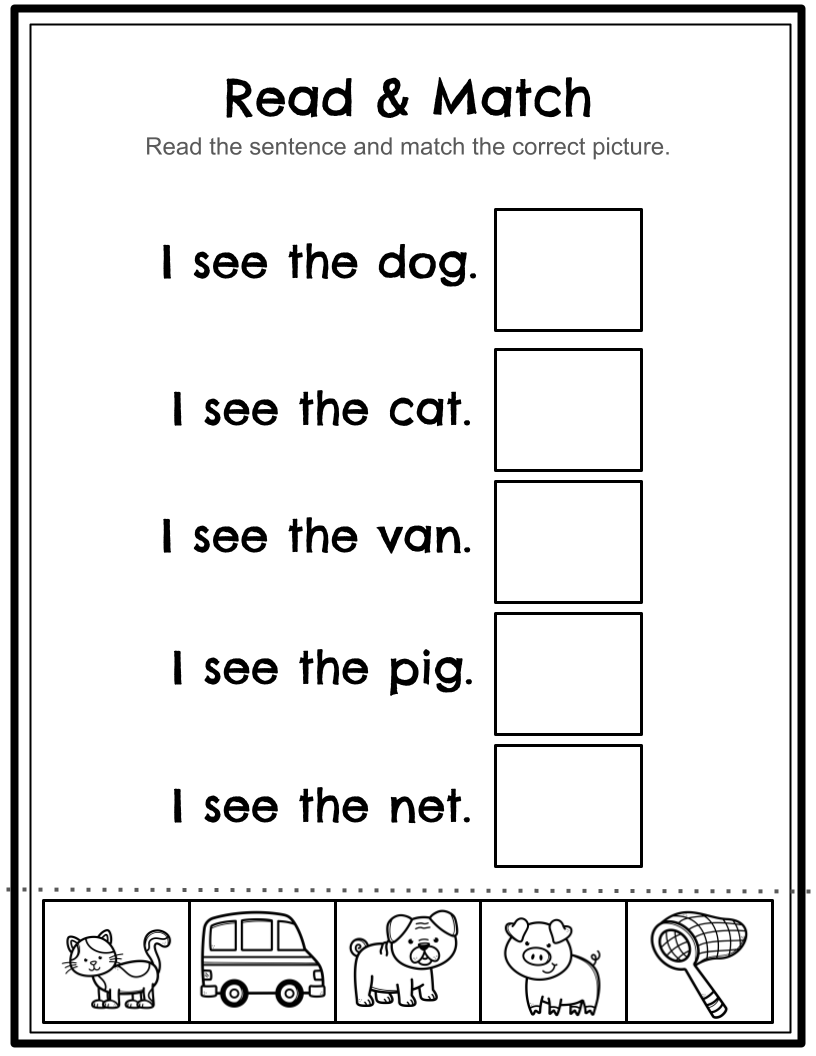 Sentence Reader Sentence Read and Match – Lotus Learning