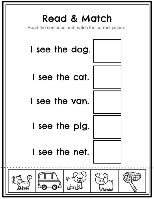 Sentence Read and Match (Copy)