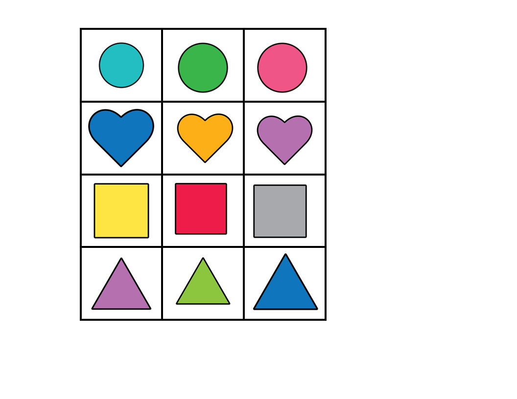 Shape Sorting Activity 2D and 3D