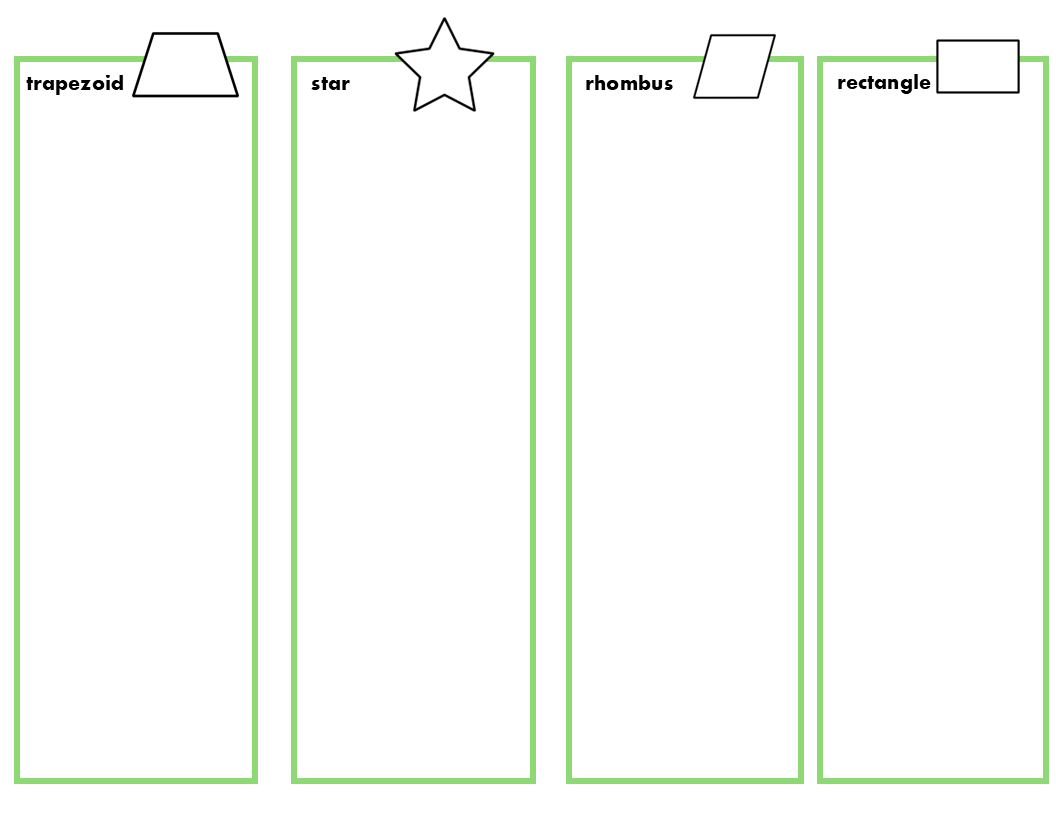 Shape Sorting Activity 2D and 3D