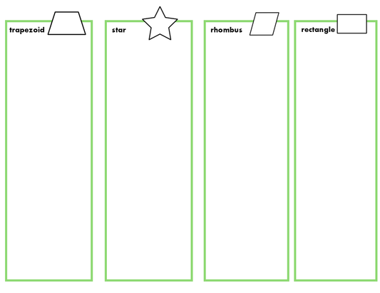 Shape Sorting Activity 2D and 3D