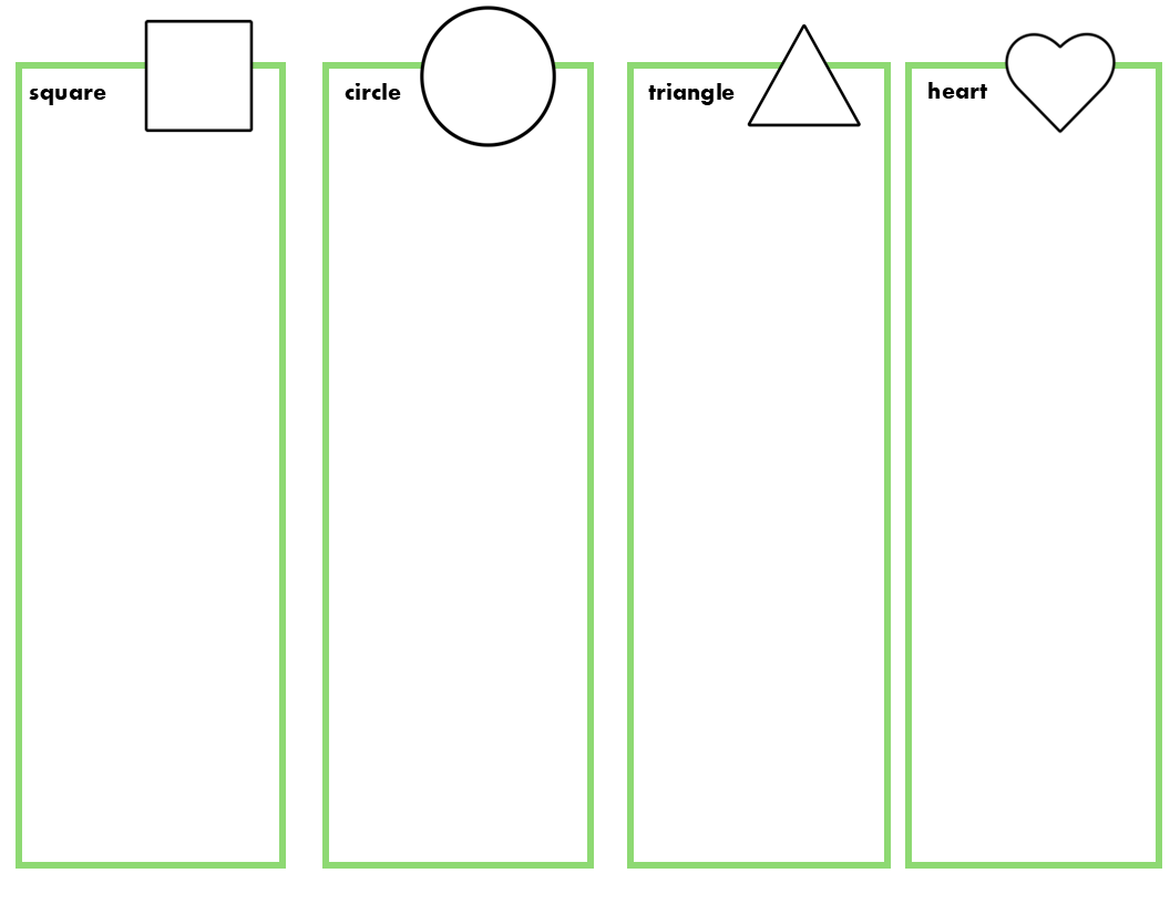 Shape Sorting Activity 2D and 3D