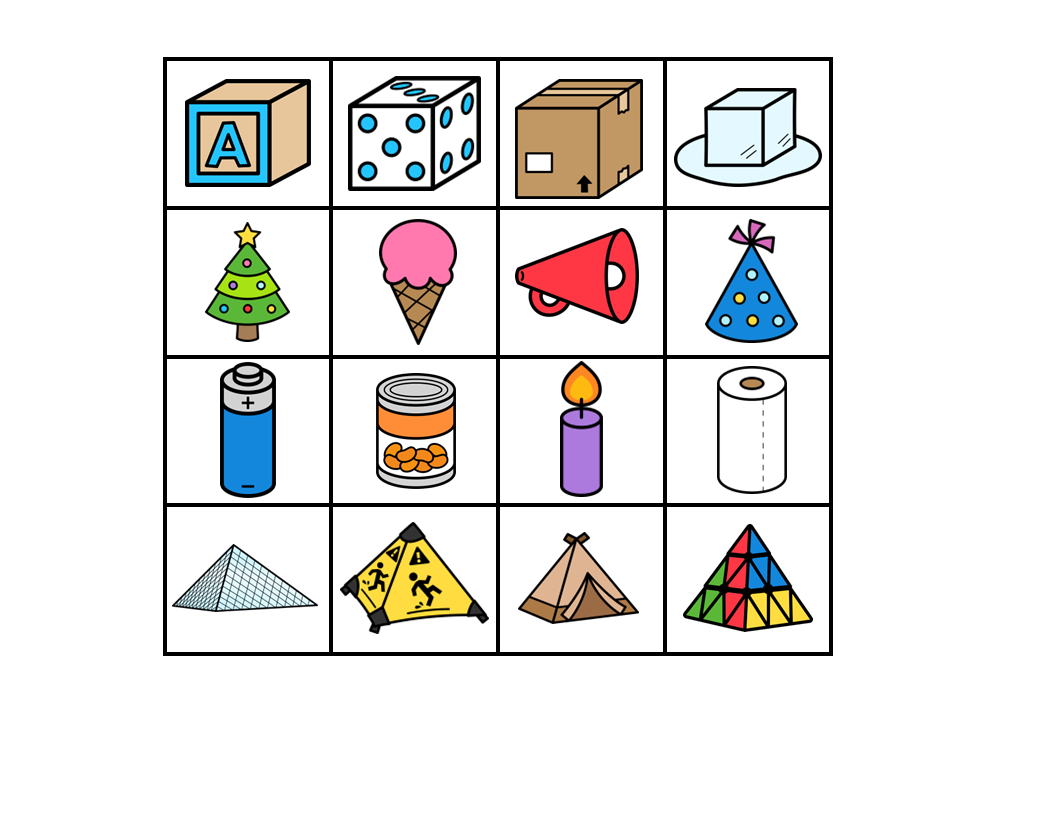 Shape Sorting Activity 2D and 3D
