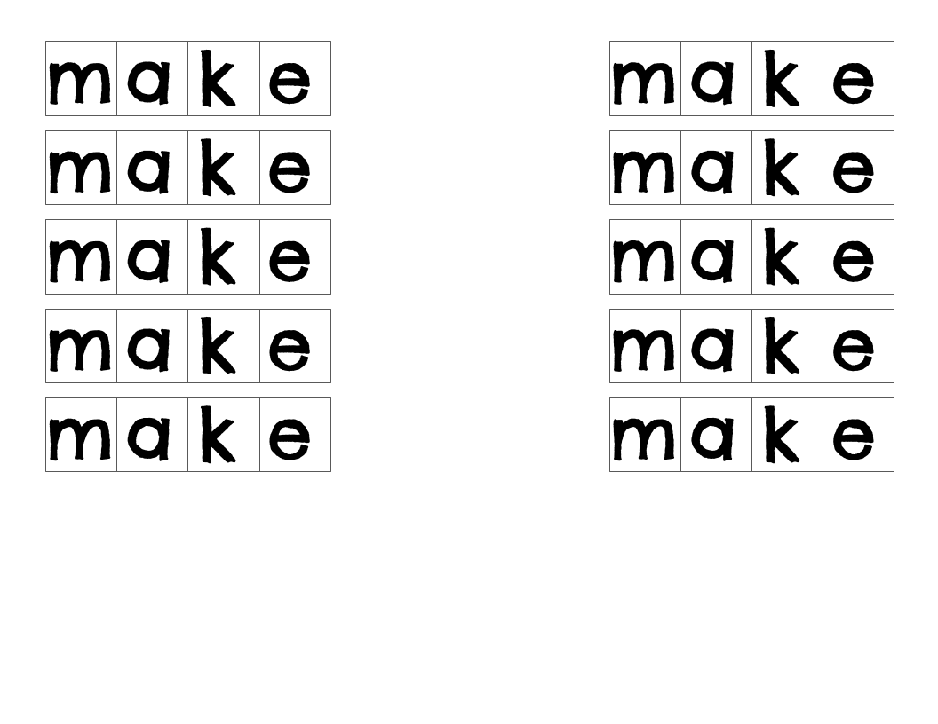 Sight Word Booklet - make