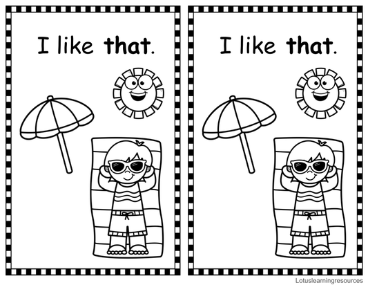 Sight Word Booklet - that