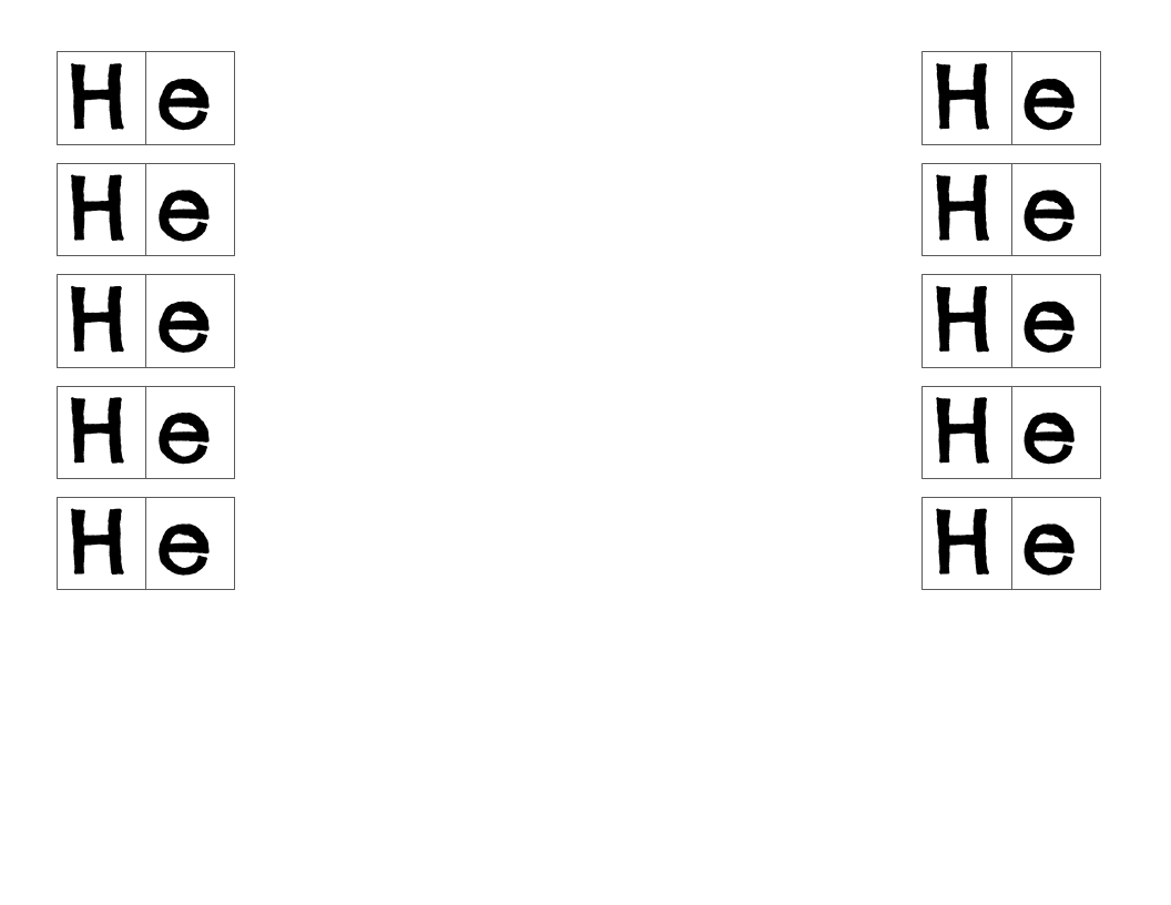 Sight Word Booklet-He