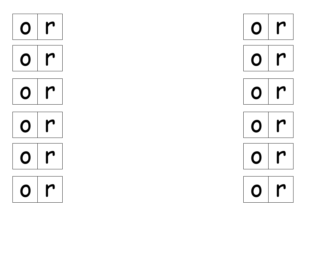 Sight Word Booklet - or