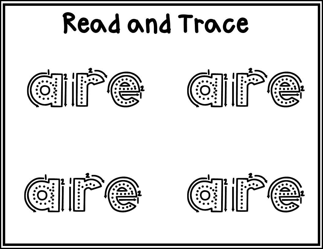 Sight Word Tracing X4