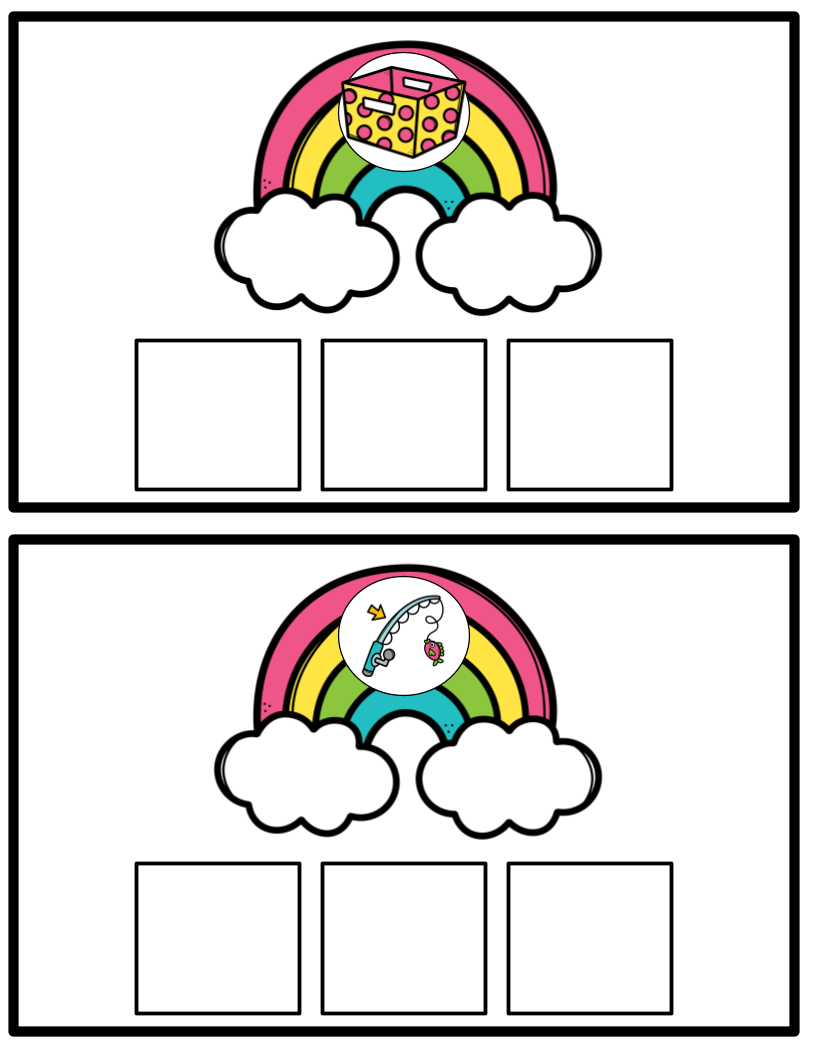 Spring CVC spelling cards