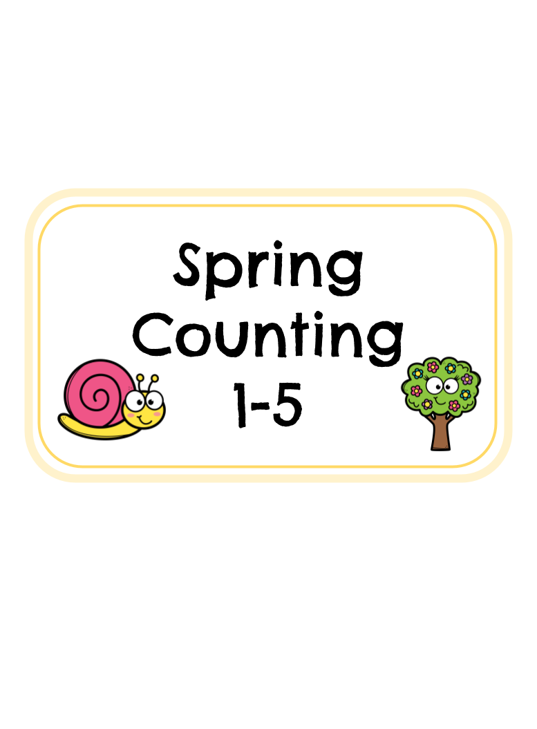 Spring Counting 1-5 File Folder
