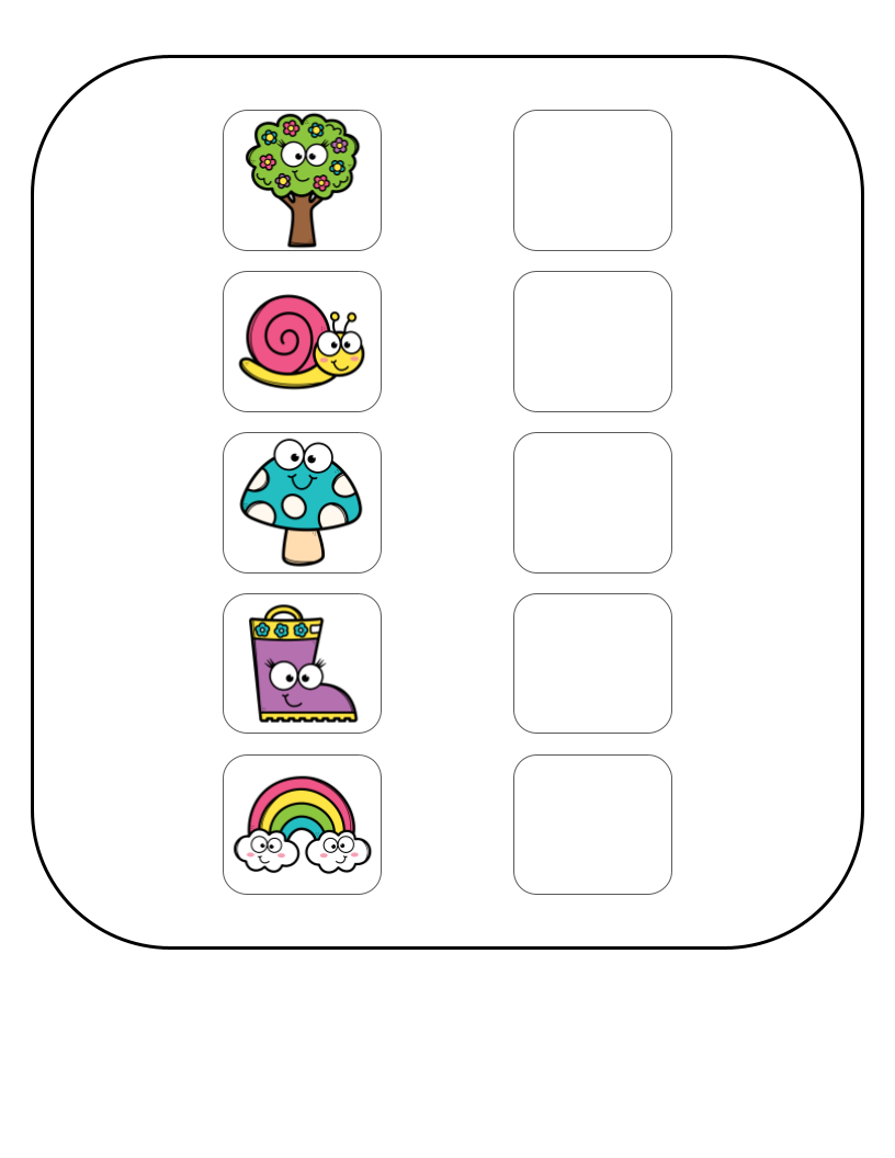 Spring Matching File Folder