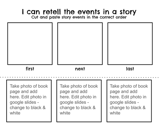 Story Retell Template - click text in description to edit
