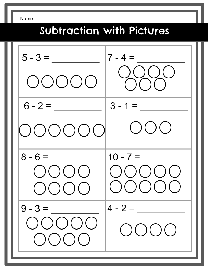 Subtraction With Pictures