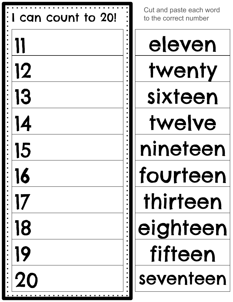 Counting 11-20