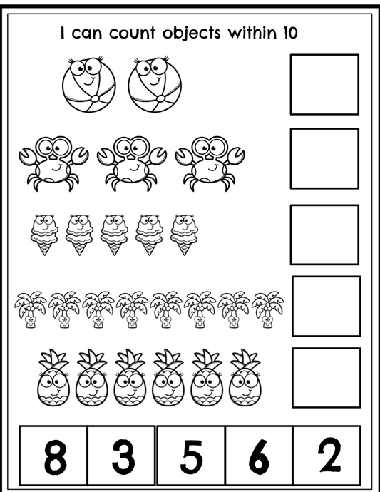 Summer Counting Within 10