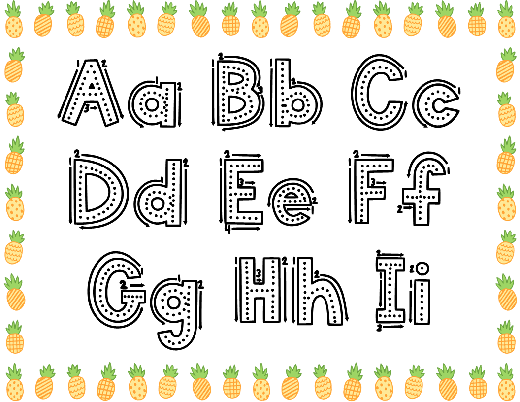 Summer Alphabet Tracing