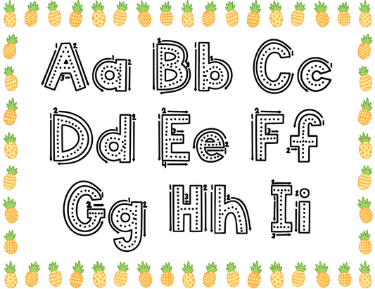 Summer Alphabet Tracing
