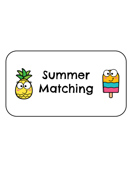 Summer Matching - File Folder