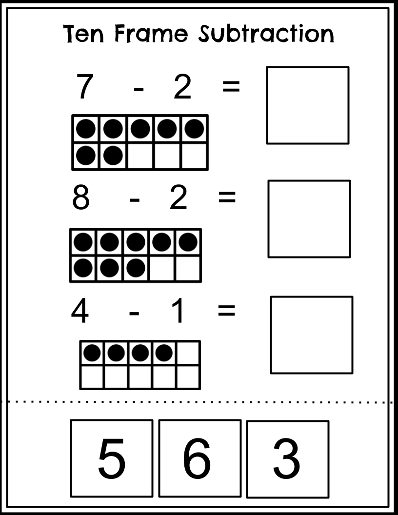 Ten Frame Subtraction – Lotus Learning