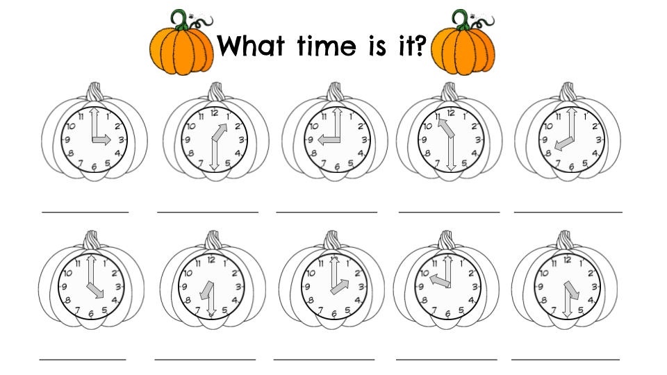 Pumpkin Time Activity