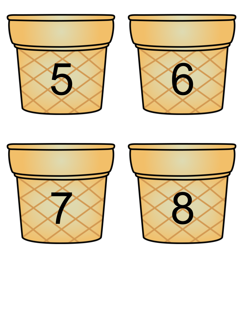 Ice Cream Scoop Addition 1-10