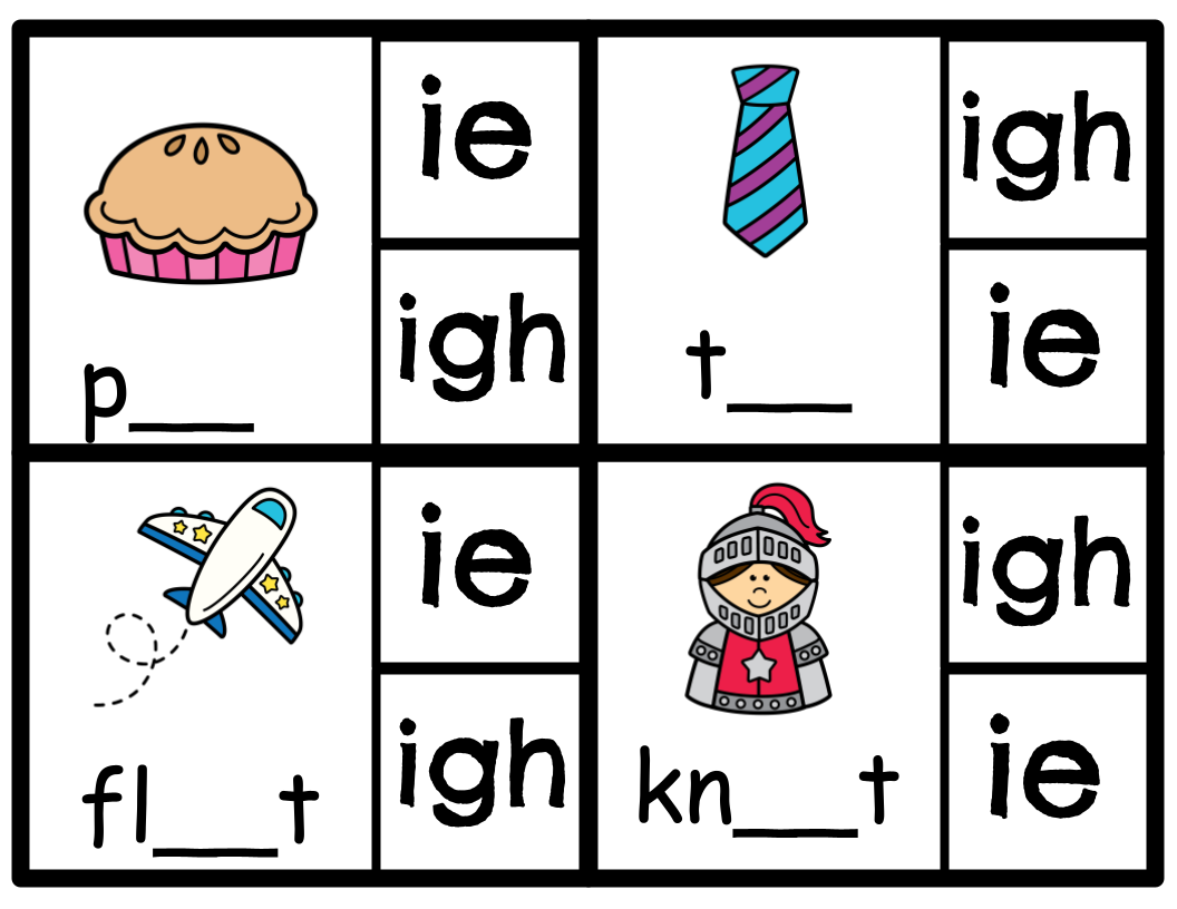 Vowel Team Clip Activity