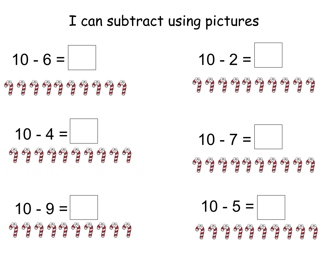 Winter Subtraction With Pictures